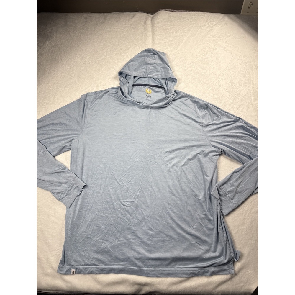 Johnnie-O XL Performance Talon Hoodie UPF 50 Pullover Gulf Blue JMLT2620 Mens